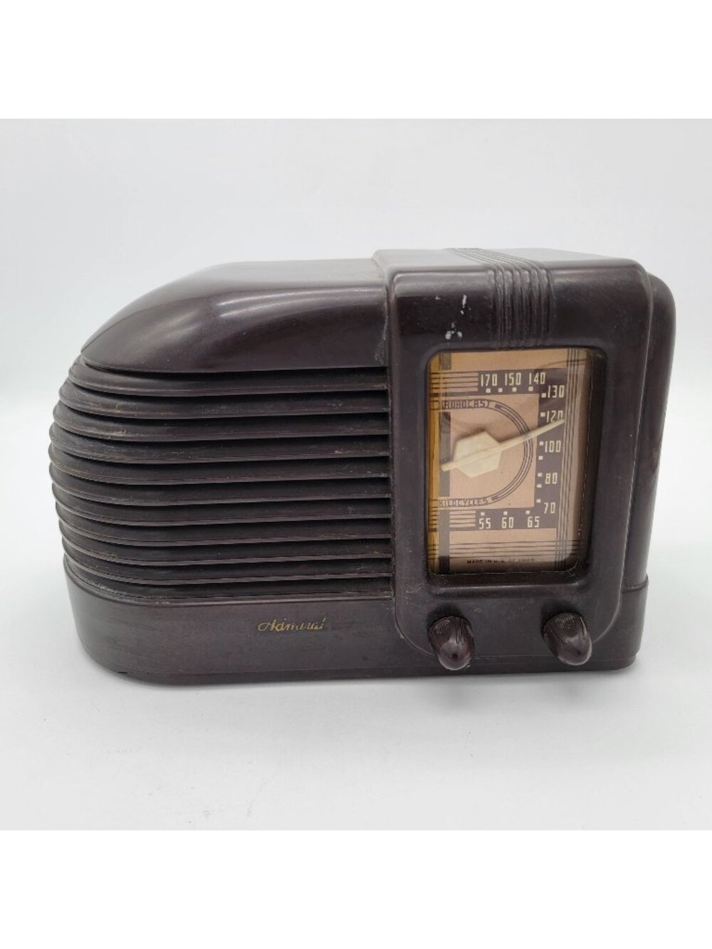 1939 Admiral Bakelite Super Aeroscope 371-5RL Art Deco Radio